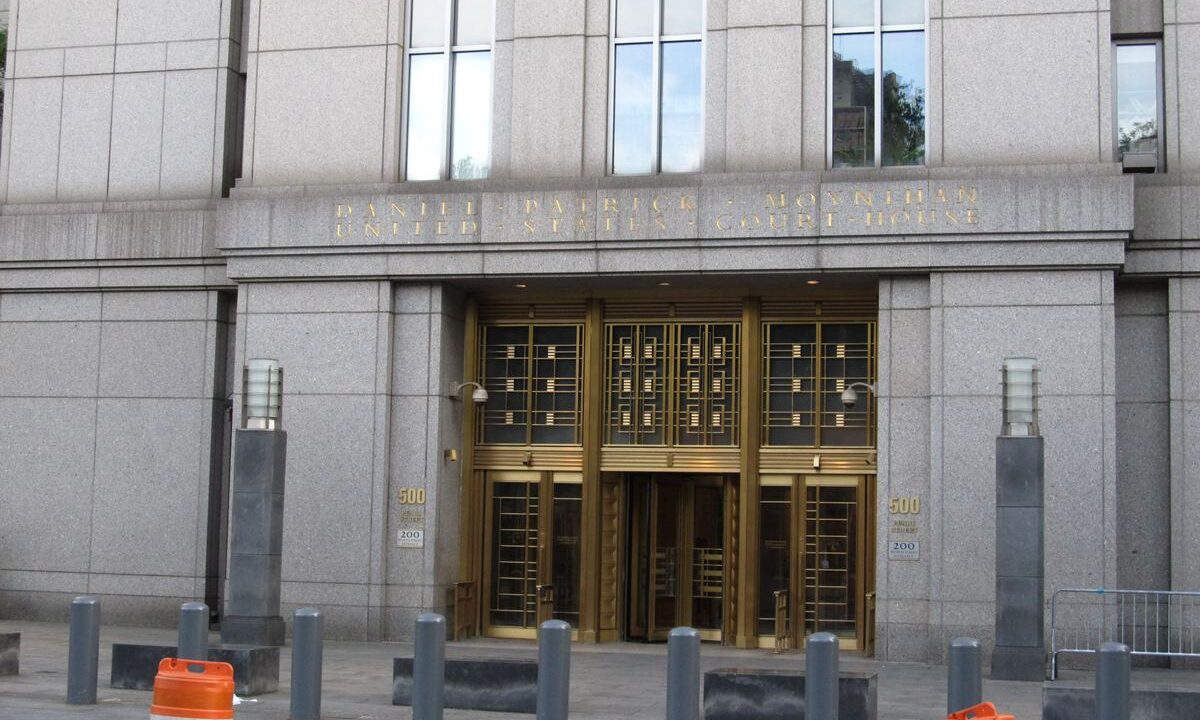 Federal courthouse entrance in Manhattan representing the sanctuary city ruling