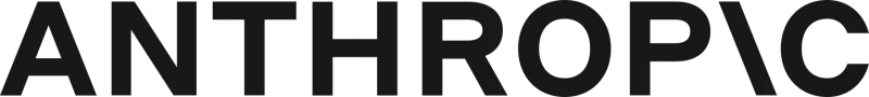 Anthropic company logo on black background